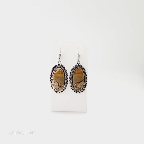 Jasper Handmade Drop Dangle Earrings Jewelry 2" - Picture 5 of 5